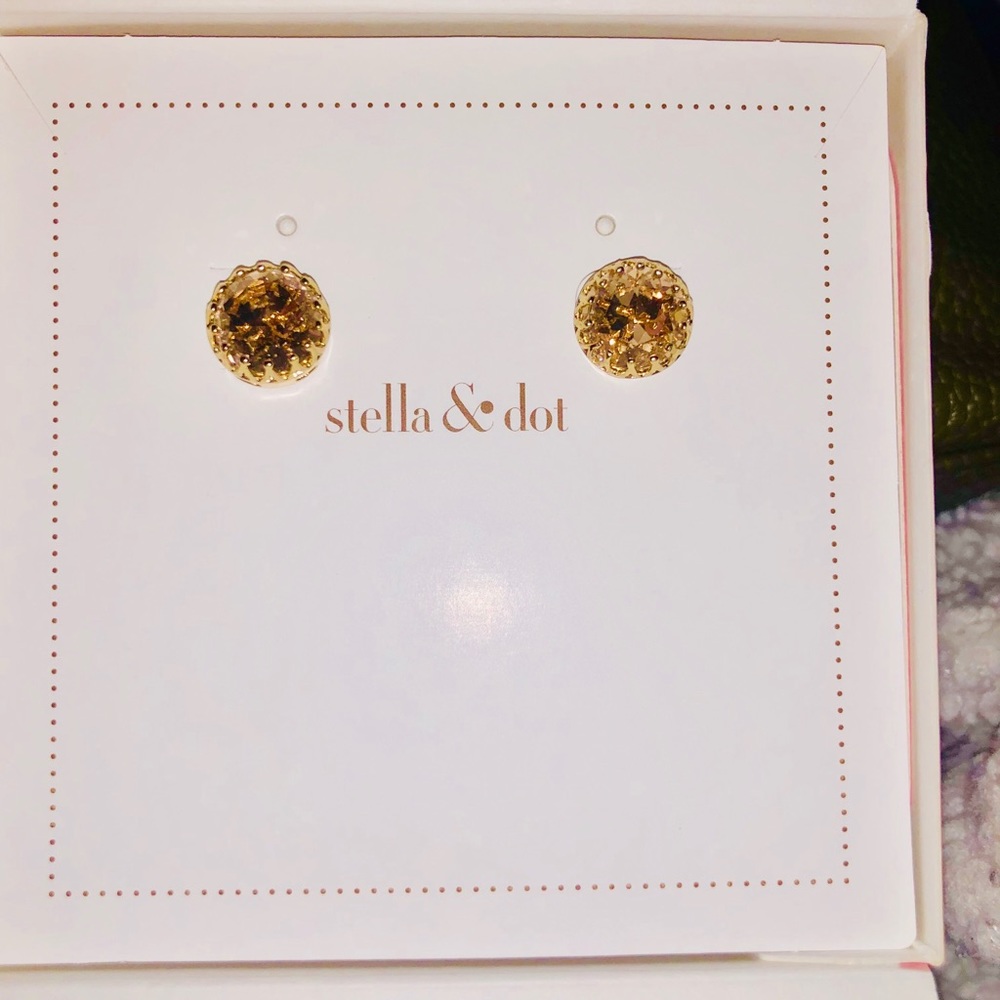 Rose Gold Stella & Dot earrings